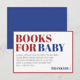 Red White and Blue Books for Baby 4. Juli Begleitkarte