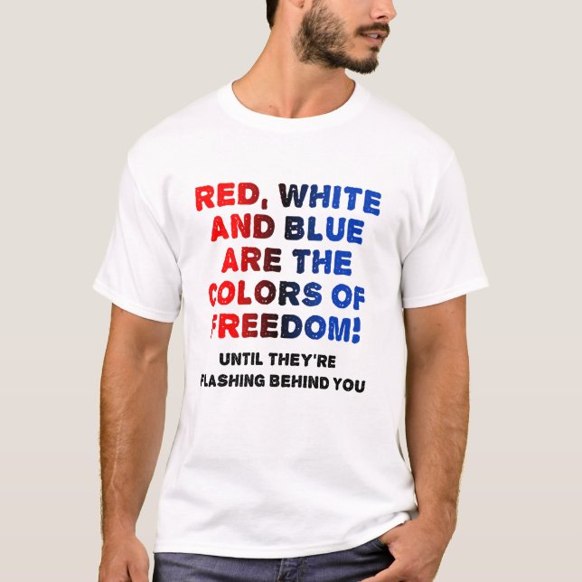 Red White and Blue Funny Funny Tshirt (Vorderseite)