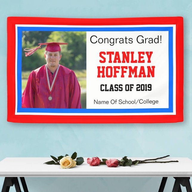 Red White and Blue Grad One Foto Banner (Von Creator hochgeladen)