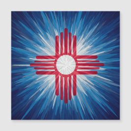 Red White and Blue New Mexico Magnetkarte