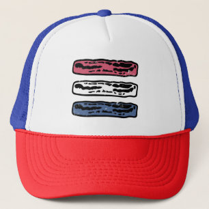 Red White and Blue Patriot Bacon 4. Juli GRILLEN Truckerkappe
