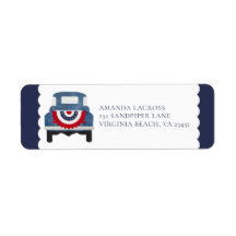 Red White and Blue Patriotic Label
