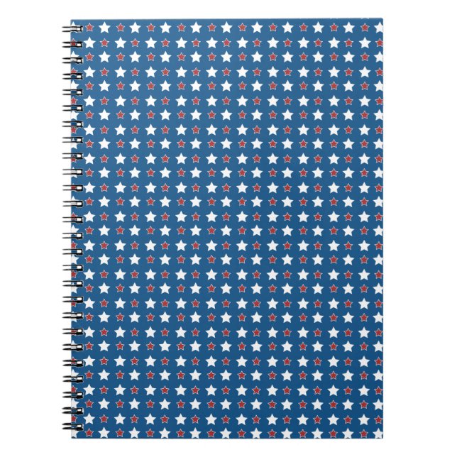 Red White and Blue Patriotic Stars Notizblock (Vorderseite)