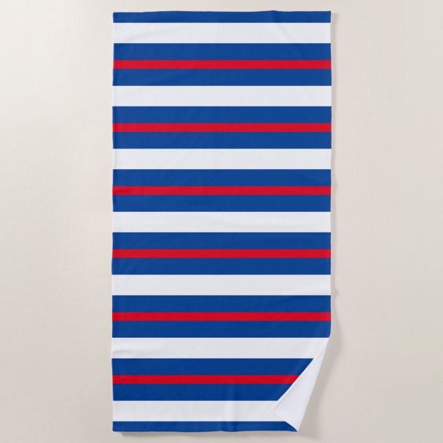 Red White and Blue Patriotic USA Strandtuch (Vorderseite)