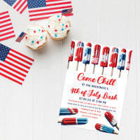 Red White and Blue Popsicle Come Chill 4. Juli