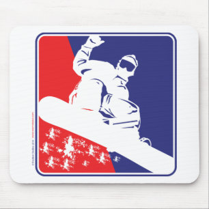 Red-White-and-Blue-Snow-Boa Mousepad
