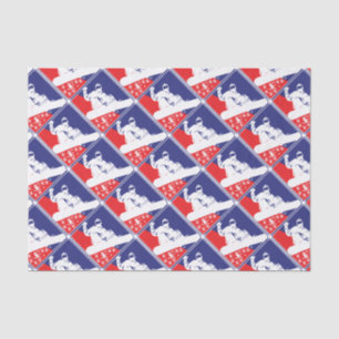 Red-White-and-Blue-Snow-Boa Seidenpapier