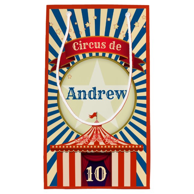 Red White and Blue Star Circus Big Top Kleine Geschenktüte (Vorderseite)
