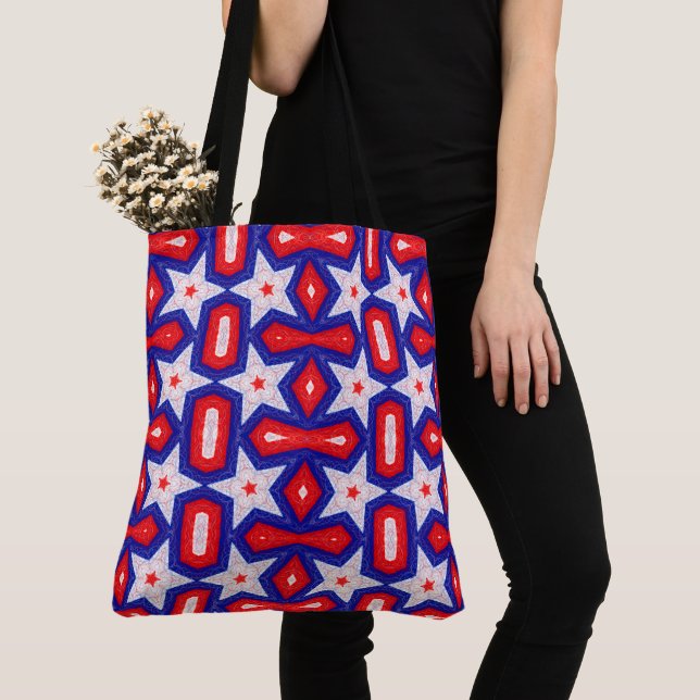 Red White and Blue Star Muster Tasche (Von Nahem)