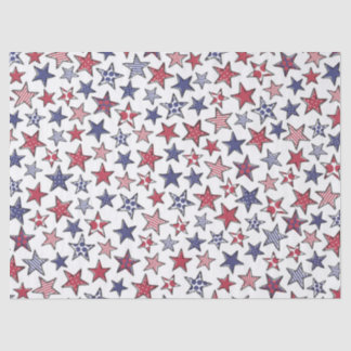 Red White and Blue Stars America Patriotic Seidenpapier