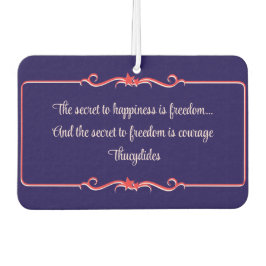 Red, White and Blue Stars and Swirls Freedom Quote Autolufterfrischer