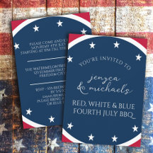 Red White and Blue Stars Patriotic 4. Juli GRILLEN