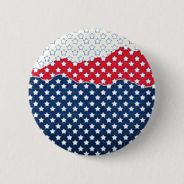 Red, White and Blue Stars (USA) (Vereinigte Staate Button