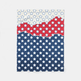 Red, White and Blue Stars (USA) (Vereinigte Staate Fleecedecke
