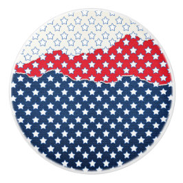 Red, White and Blue Stars (USA) (Vereinigte Staate Keramikknauf