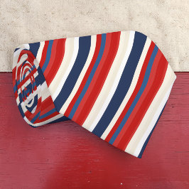 Red, White and Blue Striped Patriotic Necktie Krawatte
