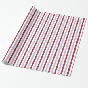 Red White and Blue Striping 4. Juli Geschenkwrap Geschenkpapier