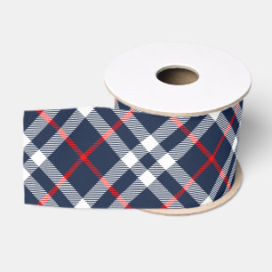 Red White and Blue Tartan Ripsband