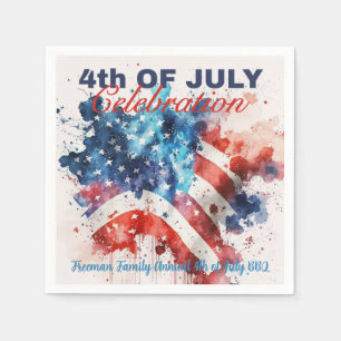 Red White and Blue USA Flag Serviette