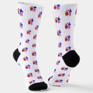 Red White and Blue USA Patriotic Socken