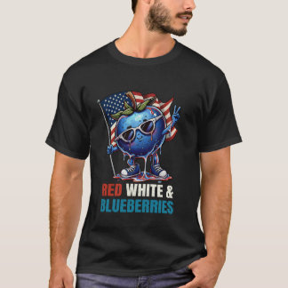 Red White and Blueberries American Flag for Men Wo T-Shirt