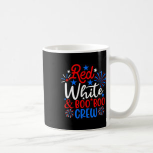 Red White and Boo Crew Funny 4. Juli Nurse Kaffeetasse