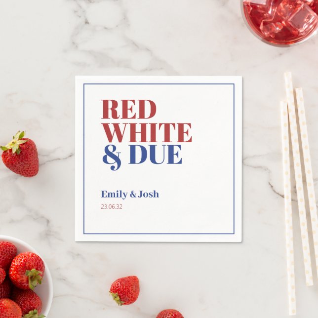 Red White and Due 4. Juli Babydusche Serviette (Beispiel)