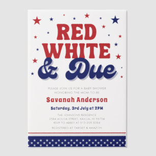 Red, White and Due 4 July Patriotic Baby Shower
