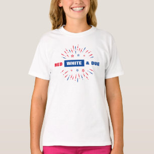 Red White and Due Baby Dusche Matching Family T-Shirt