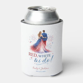 Red White and I do Americana Wedding Dosenkühler