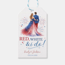 Red White and I do Americana Wedding Geschenkanhänger