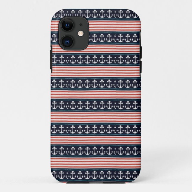 Red White and Nautic Phone Case (Rückseite)