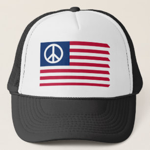 Red White and Peace Patriotic Peace USA flagge- Ha Truckerkappe