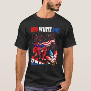 Red White and Rawr Funny Funny Rex mit amerikanisc T-Shirt