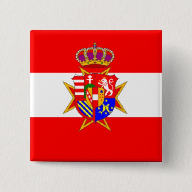 Red White Banner Großherzogtum Toskana Button (Vorderseite)