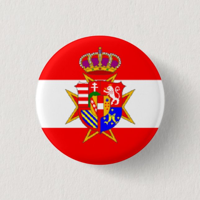Red White Banner Großherzogtum Toskana Button (Vorderseite)