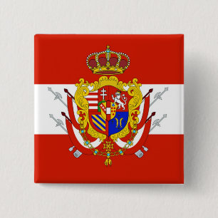 Red White Banner Großherzogtum Toskana Button