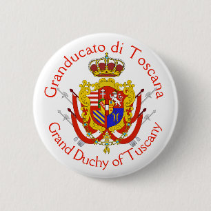 Red White Banner Großherzogtum Toskana Button