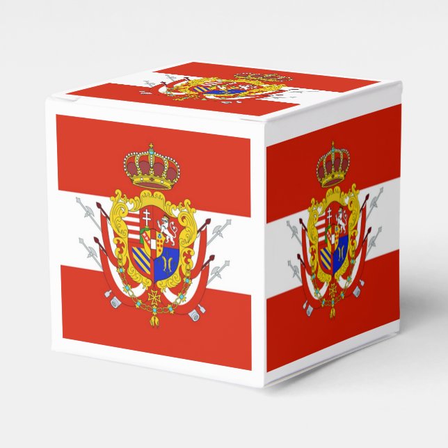 Red White Banner Großherzogtum Toskana Geschenkschachtel (Vorderseite)