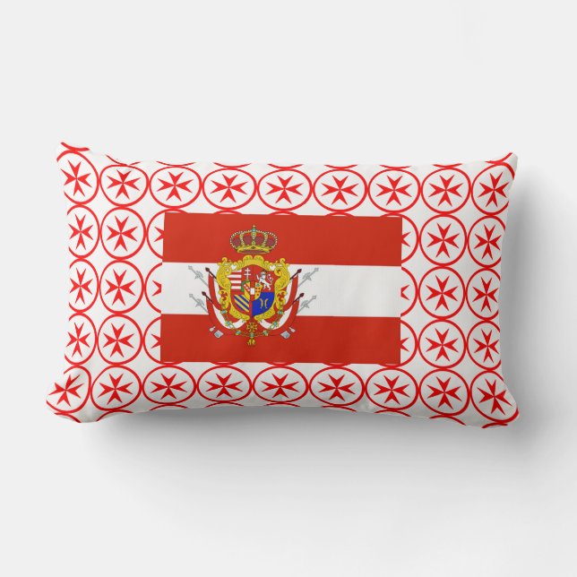 Red White Banner Großherzogtum Toskana Lendenkissen (Vorderseite)
