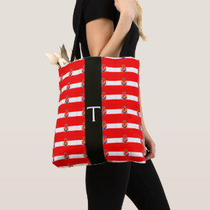 Red White Banner Großherzogtum Toskana Monogram Tasche