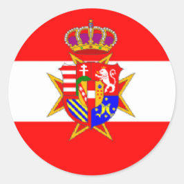 Red White Banner Großherzogtum Toskana Runder Aufkleber