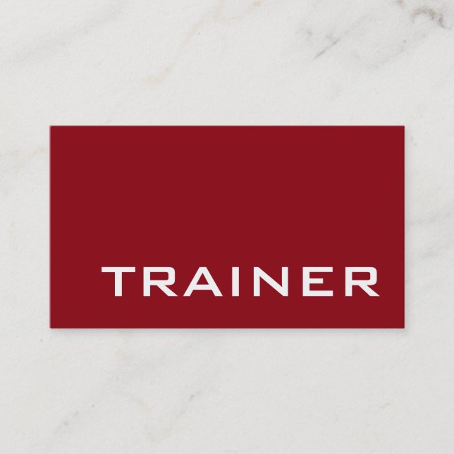 Red White Beruflich Fitness Sport Business Card Visitenkarte (Vorderseite)