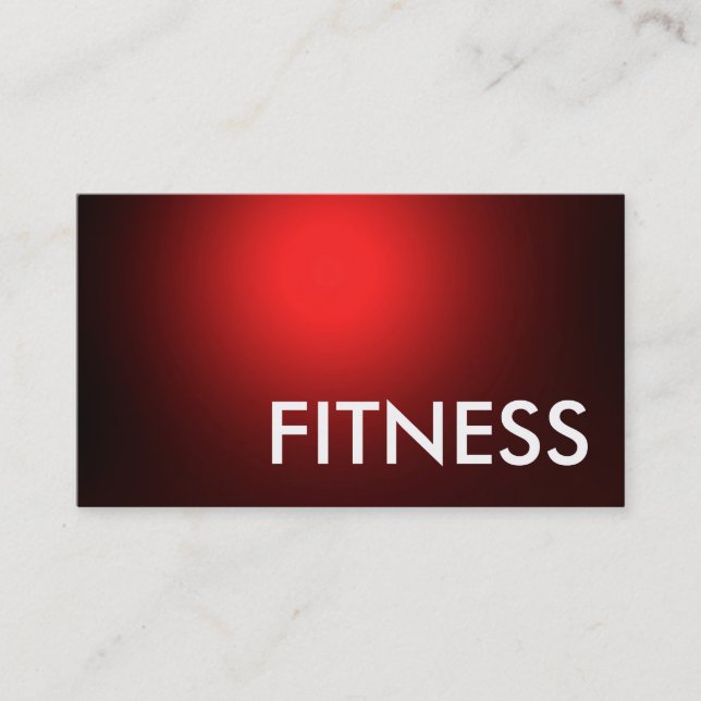 Red White Beruflich Fitness Sport Business Card Visitenkarte (Vorderseite)