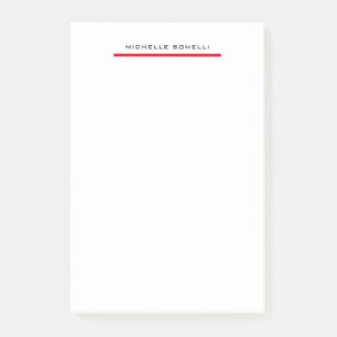 Red White Beruflich Schlicht Einfach Minimalistisc Post-it Klebezettel