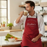 Red White Best Koch jemals Custom Your Kitchen Schürze<br><div class="desc">Machen Sie sich bereit, einen Sturm mit unserem Best Koch Best, je Custom Your Kitchen Red Schürze zu backen. Diese personalisierte Schürze ist das perfekte Zubehör für den Süßbäcker in Ihrem Leben. Passen Sie es mit Ihrem eigenen Namen an, um es wirklich einzigartig zu machen. Die Schürze ist in einem...</div>