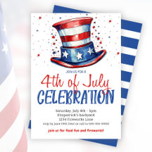 Red White Blue 4. Juli Celebration Party