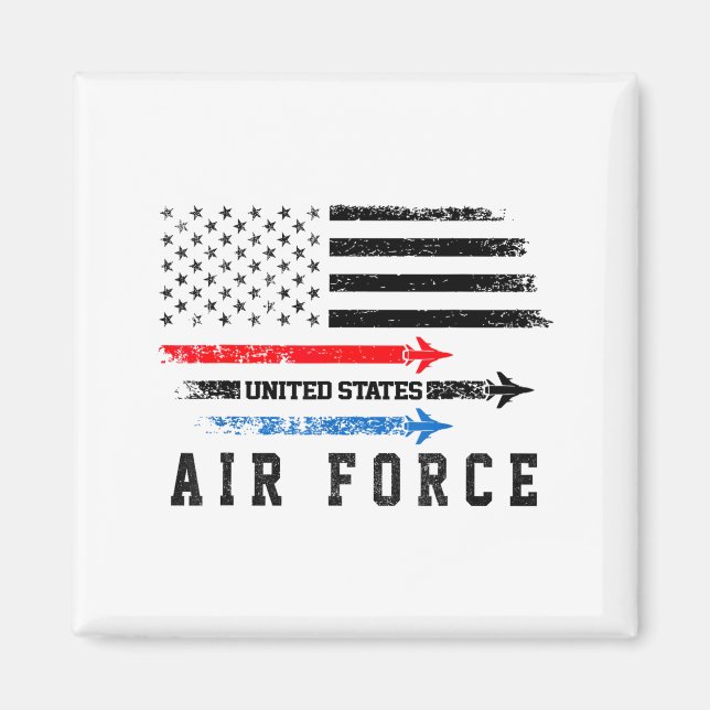 Red White Blue Air Force Flyover Proud American In Magnet (Vorne)