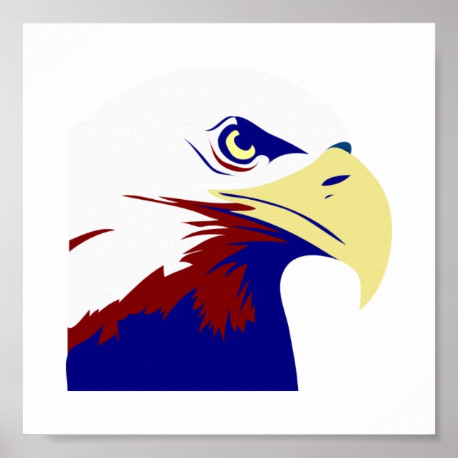 Red, White & Blue American Eagle Poster (Vorne)