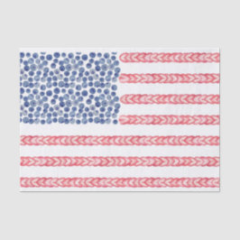Red White Blue Americana Summer Frucht Muster Seidenpapier